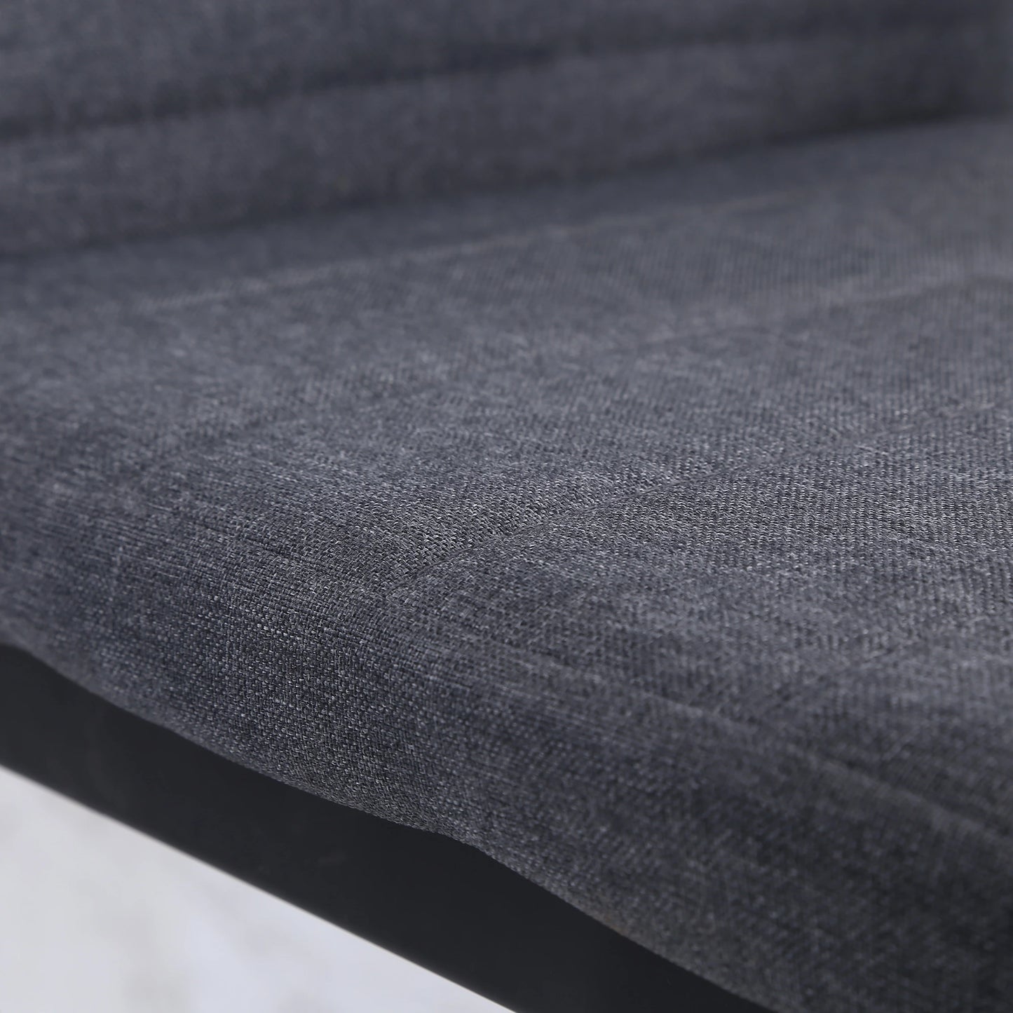 Set of 4 Upholstered Chairs for Living Room or Dining Room, Modern Kitchen Chairs, in Metal and Grey Fabric