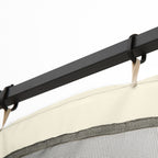Outsunny Universal Replacement Gazebo Mosquito Net with Zippers, 352x207cm - Black and Beige