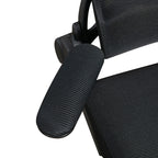 Vent office chair at adjustable height with inclination and lumbar support, 62x58x120-133 cm, black - Borgè