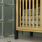HOMCOM Bathroom Vanity Unit with 2 Slatted Doors in Bamboo Wood and MDF with U-Cut, 60x30x70cm - Borgè