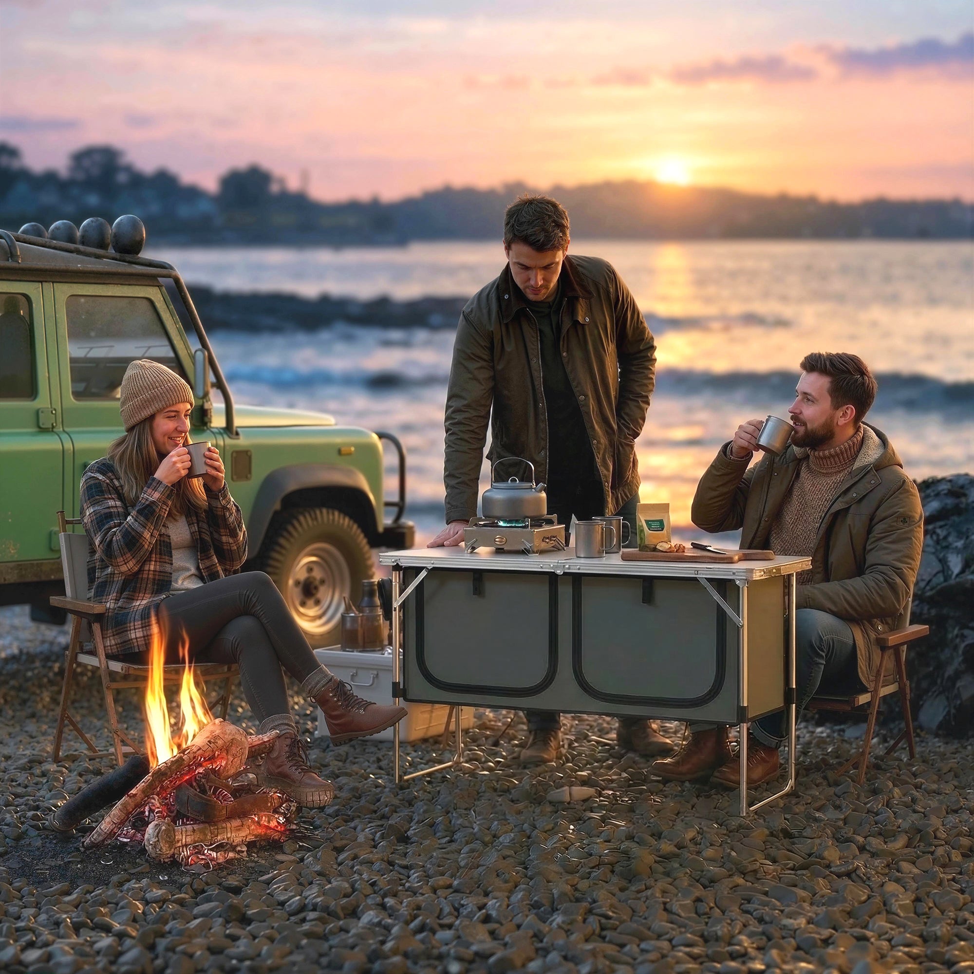 Outsunny Folding Camping Shed with Cabinet, Silver