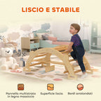 AIYAPLAY Montessori Wooden Arch for Children 2-4 Years Old Convertible into a Rocking Chair 110x52x45 cm, Wood Color