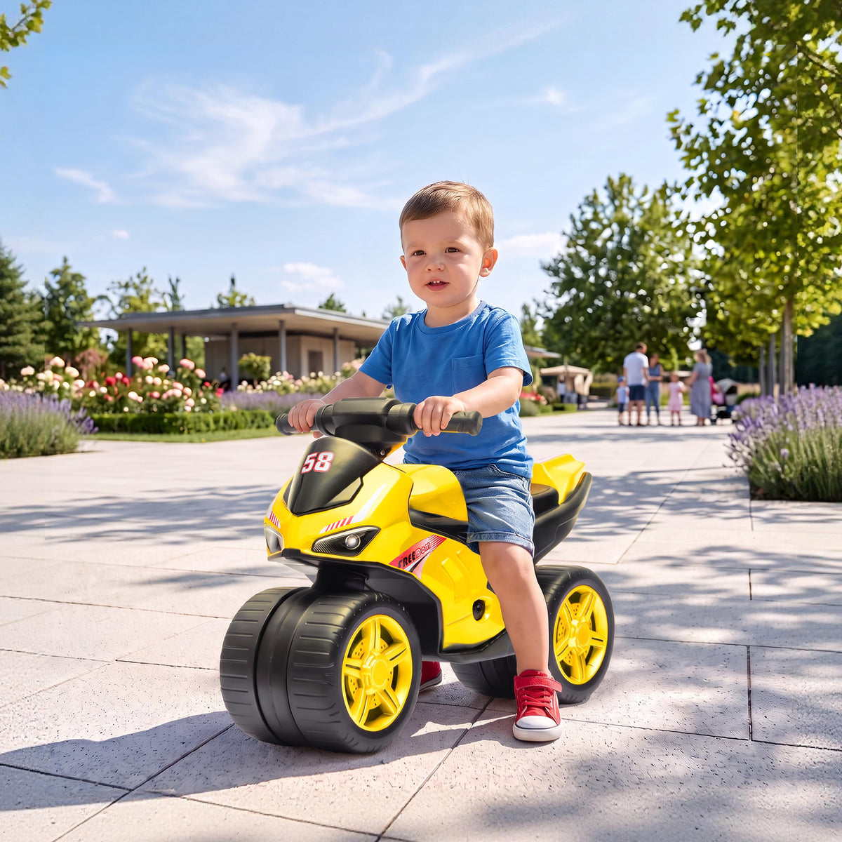 AIYAPLAY Kids Balance Bike with Music, Ages 18 Months - 3 Years, Yellow
