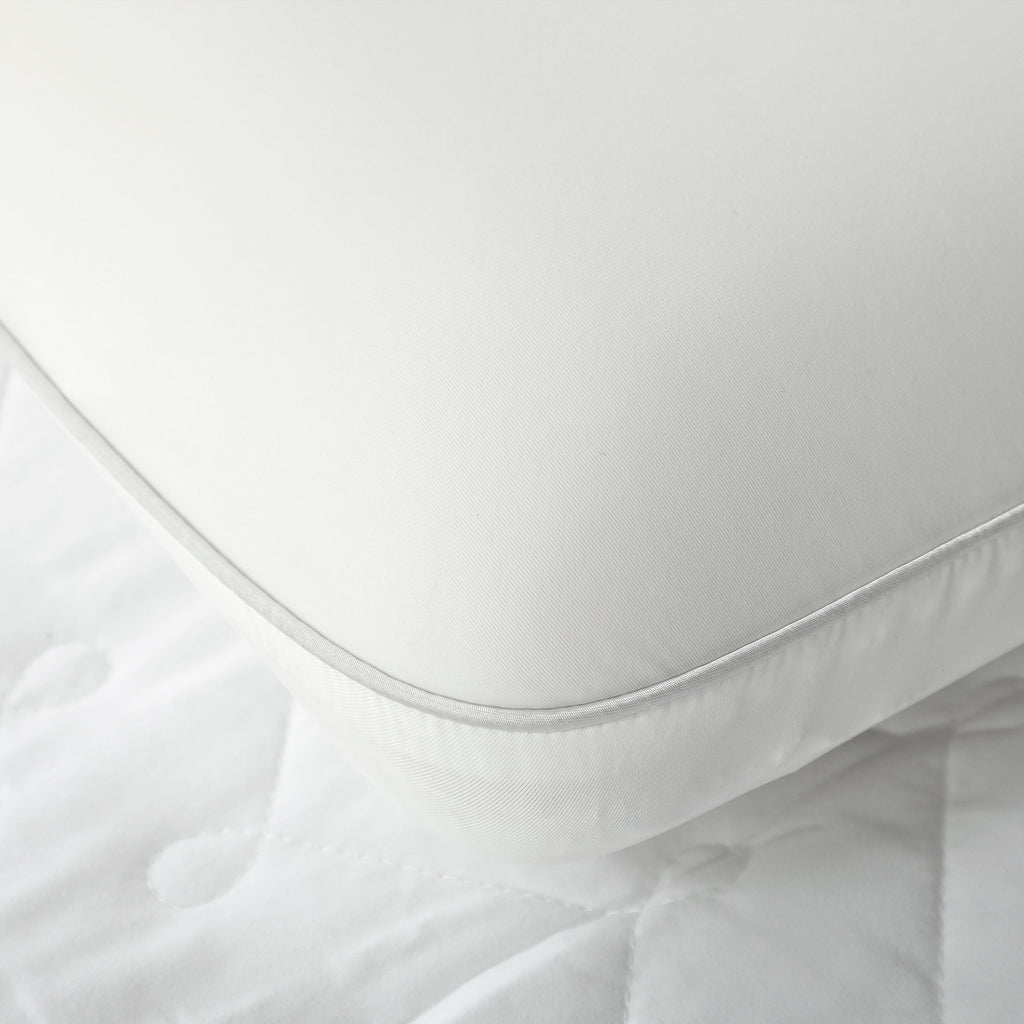 Rapid Rebound Memory Foam Pillow with Removable and Washable Cover, 60x40x10 cm, Cream White