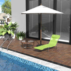 Outsunny Folding Sun Lounger with Reclining Backrest and Cushion, 182x56x24.5cm