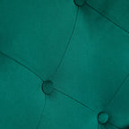 High Back Velvet Rocking Chair with Buttons, Cushion and Armrests, Green