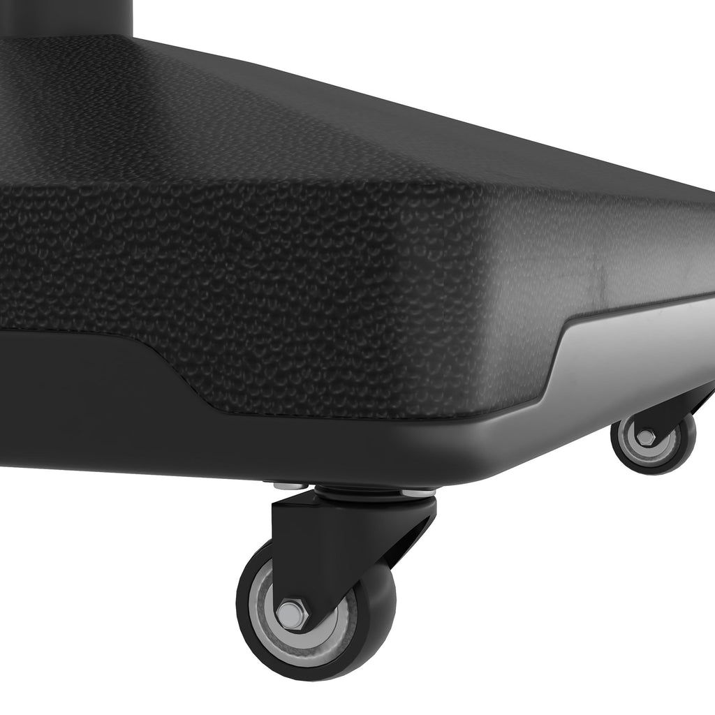 Umbrella Base with Wheels and Built-in Handle, in HDPE and Steel, 45x45x40 cm, Black