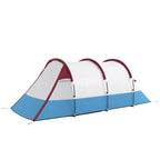 Outsunny Waterproof Camping Tent with 2 Areas and 3 Entrances, in Polyester and Fiberglass, 420x200x150 cm, Red - Borgè