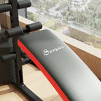 SPORTNOW Multifunctional Fitness Station for Body Training, Made of Steel and PU, 225x175x200 cm, Black