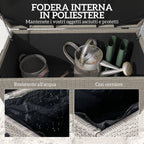 184L PE Rattan Outdoor Storage Chest with Wheels and Waterproof Inner Lining, 102x52x52 cm, Grey