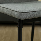 Set of 2 Velvet Upholstered Dining Chairs with Ergonomic Backrest without Armrests, Grey