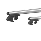 HOMCOM 75kg Car Roof Rack with Lock and Security Keys, Aluminum and ABS, 135.3x5.7x7cm, Silver