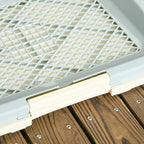 3-Layer Dog Litter Box with Synthetic Grass, Grid and Bottom Tray, 46.5x34x5.5 cm