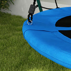 Outsunny Classic Round Garden Swing Set, Steel Ladders and Rope and Basket for Children 3-8 Years - Borgè