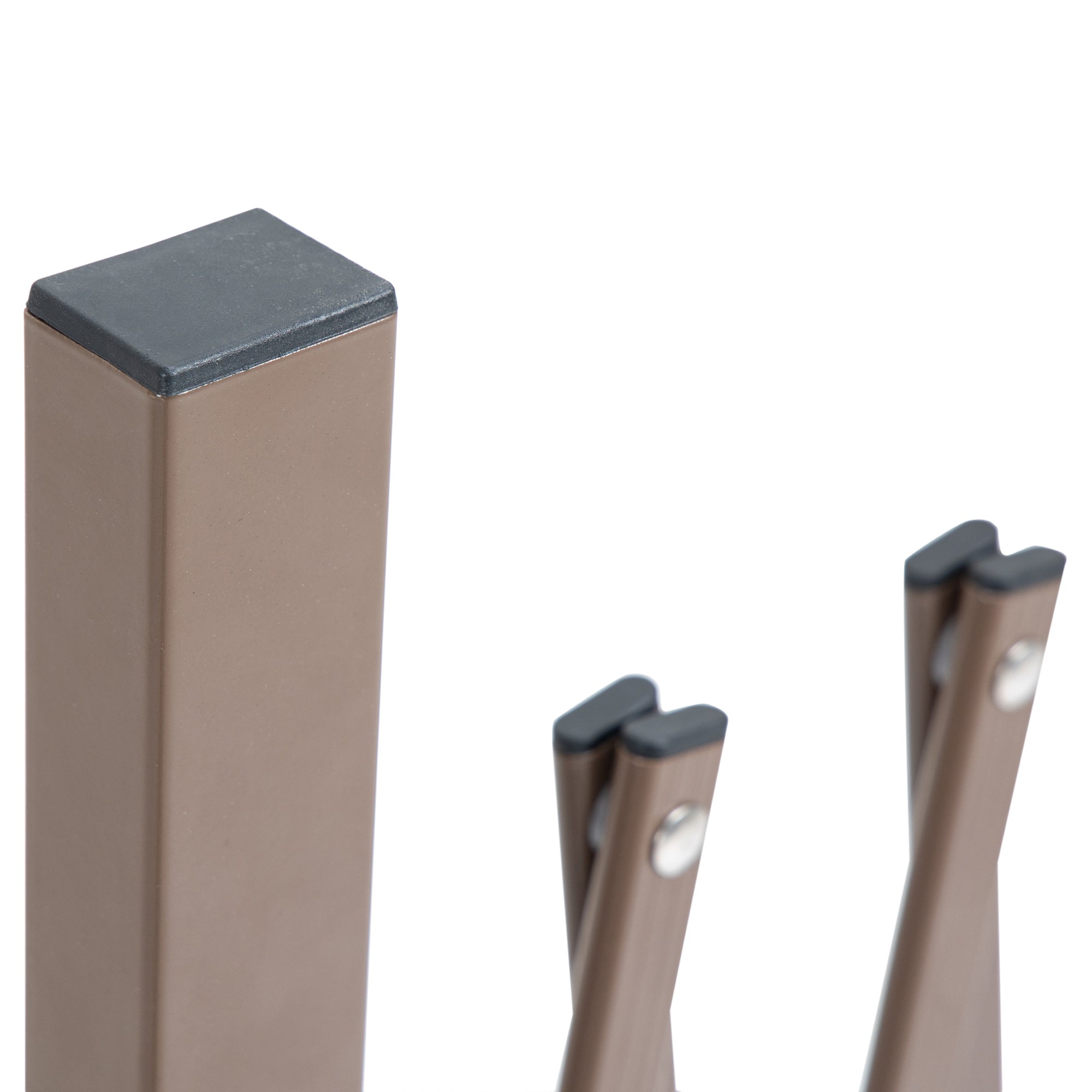 Adjustable Width Garden Fence, Metal and Aluminum, 300x31x103.5 cm, Dark Brown