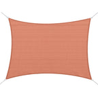 Rectangular Awning Sail 4x6 m UV Resistant with Rope, PE and Stainless Steel, Red - Borgè