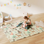 Forest Themed Children's Rug for 0-6 Years Old with Waterproof Surface in Multi-Color XPE, 196x176x1.5 cm