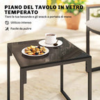 Outsunny 3-Person Metal Outdoor Table and Chair Set with Thick Cushions, Multicolor