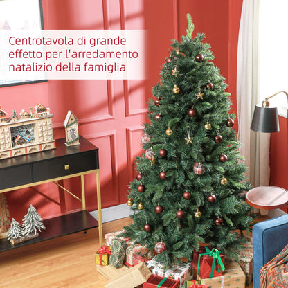 CHRISTMAS TREE - Artificial Christmas Tree 180cm with 1061 Branches and Metal Base, Green