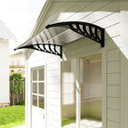 Outsunny Outdoor Polycarbonate Canopy for Doors and Windows, 103x96.5x27cm, Transparent