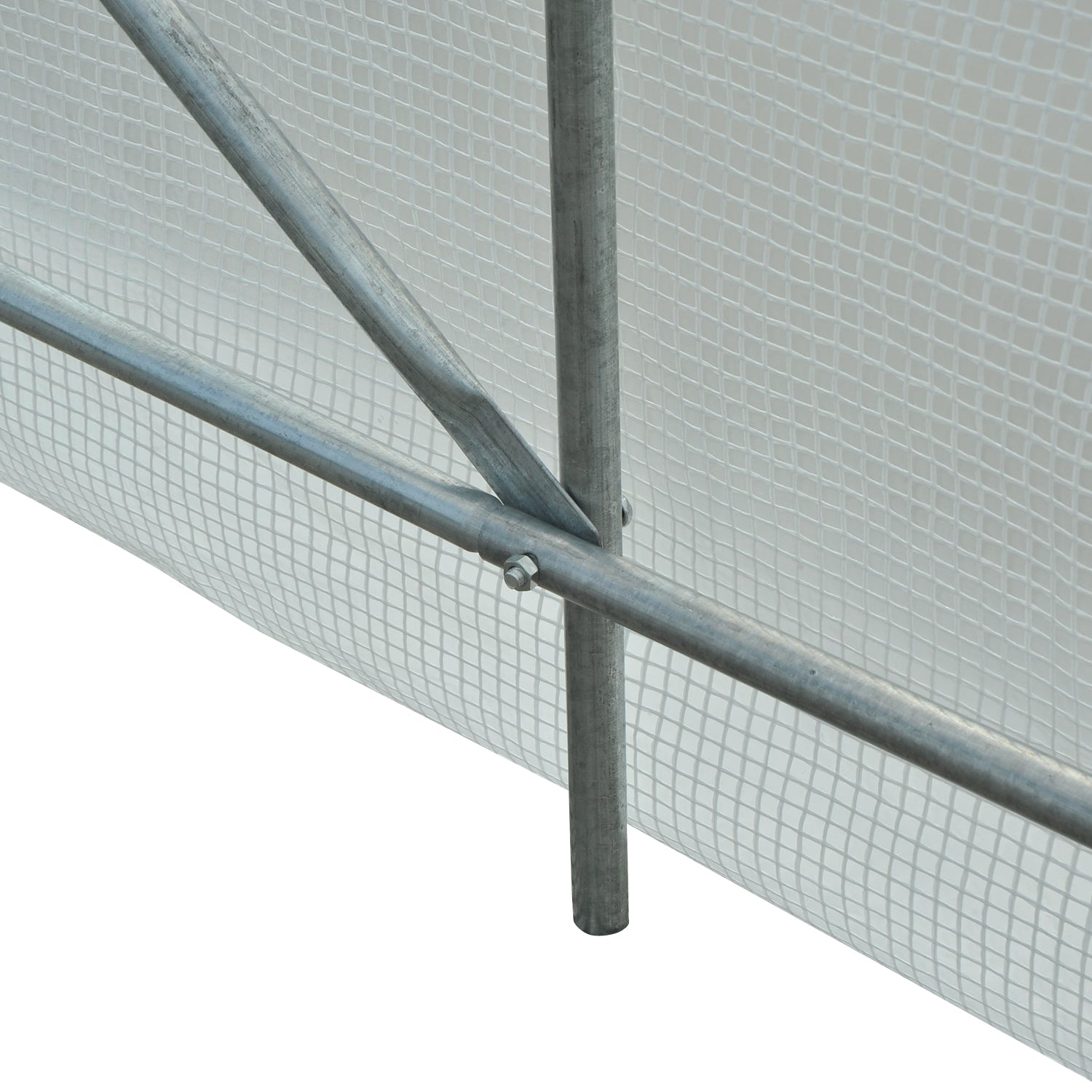 Outsunny Garden greenhouse tunnel for PI plants with iron, white, 350x200x200cm pipes - Borgè