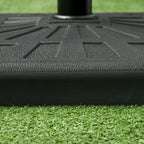 19kg 51x51x32cm Resin and Steel Umbrella Base for Ø32mm, Ø38mm and Ø48mm Poles, Black - Borge' Group Limited