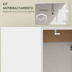 HOMCOM Under Sink Cabinet with 2 Soft-Close Doors for Pedestal-Free Sink, 60x35x57.9 cm, White