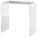 Homcom Living room coffee table in UC with smooth edges and rounded corners, 53.5x30.5x53.5 cm, transparent - Borgè