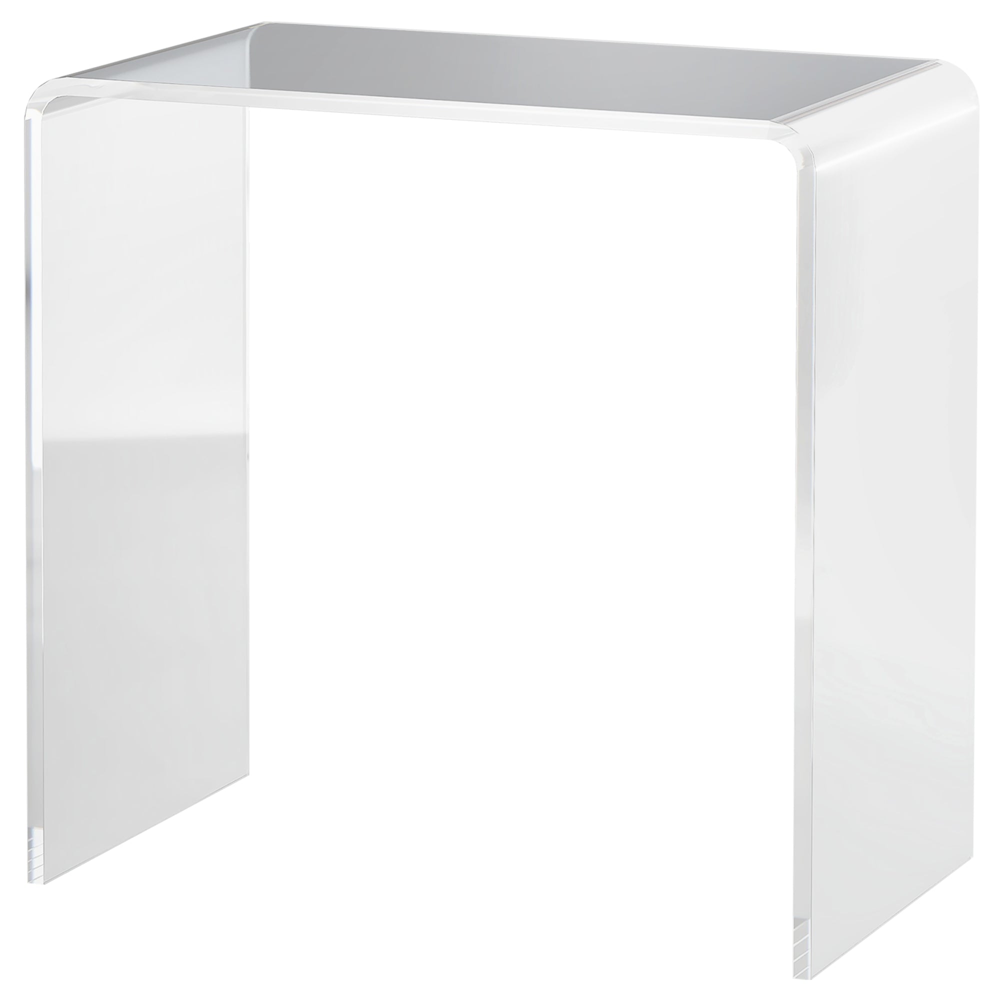Homcom Living room coffee table in UC with smooth edges and rounded corners, 53.5x30.5x53.5 cm, transparent - Borgè