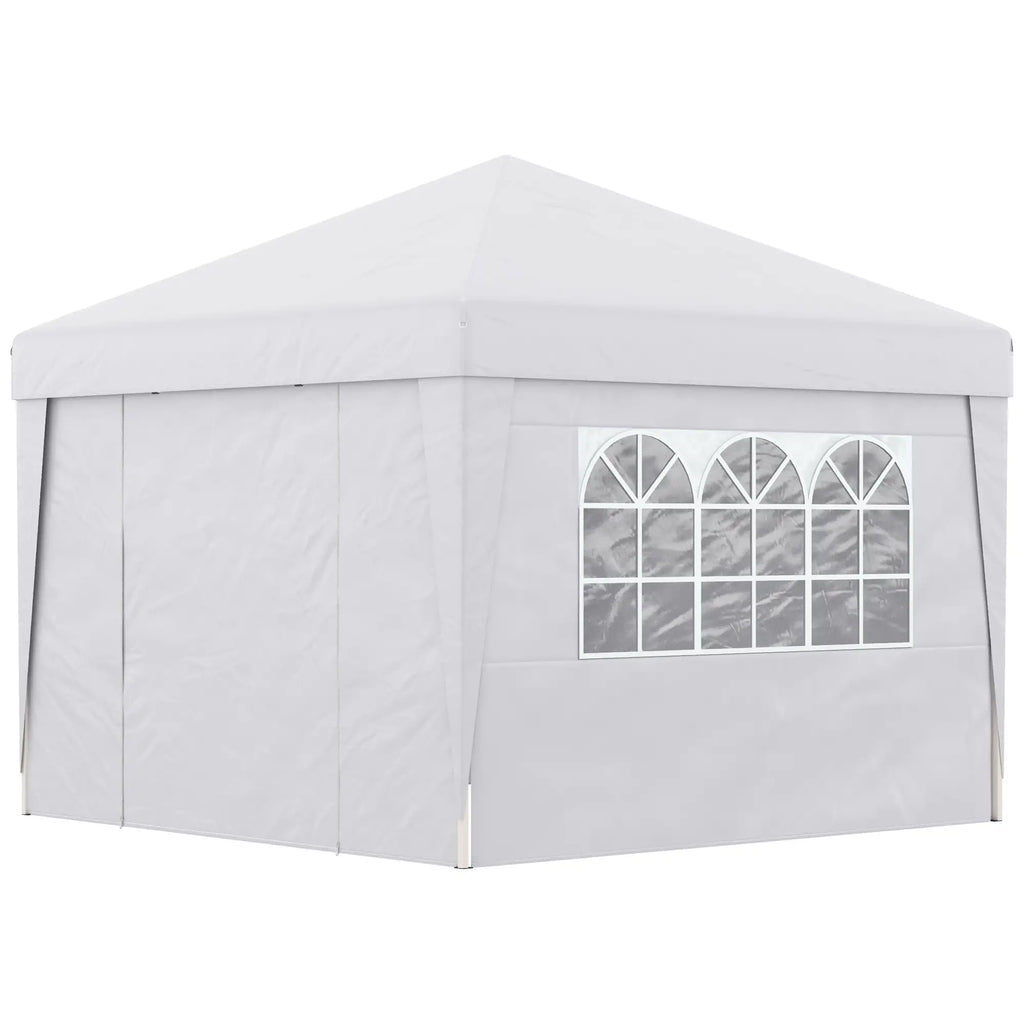 SOFI | 3x3m Folding Gazebo with Adjustable Height, with Pop Up Design and Windows, White - Borge' Group Limited