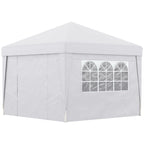 SOFI | 3x3m Folding Gazebo with Adjustable Height, with Pop Up Design and Windows, White - Borge' Group Limited