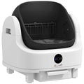 PawHut Self-Cleaning Cat Litter Box with Open Design, Safety Sensors and Deodorizer, White