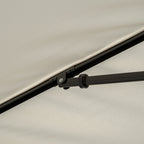 Rectangular and Adjustable Garden Umbrella with Aluminum Pole, 2x1.3x2.5 m, Beige
