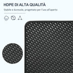 Parasol Base set of 4 Stackable Pieces with Integrated Handles, in HDPE, 99.7x99.7x8.3 cm, Black