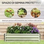 Outsunny Open Bottom Raised Garden Bed with Galvanized Steel Lining, 120x60x30.5 cm, Silver