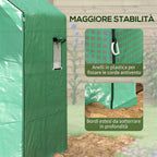 PE Cover for Garden Greenhouse with Hinged Door and Windows, 140x143x190cm, Green (COVER ONLY)
