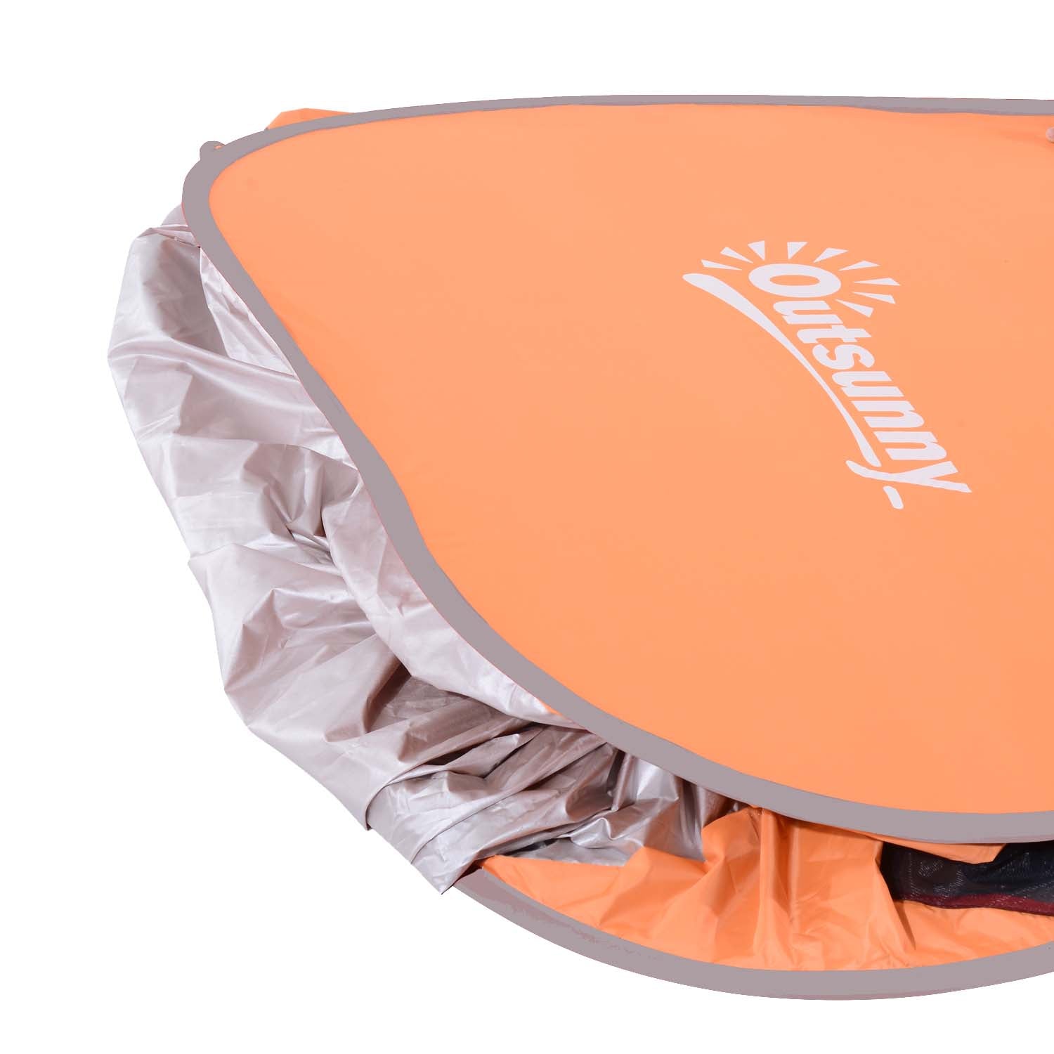 Pop Up Beach Tent with UV 30+ Protection and Transport Bag, 200x150x119 cm, Orange