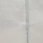 Tunnel Greenhouse with 4 Windows and Zip Entrance in Galvanized Steel and PE, 3x2x1.9 m, White