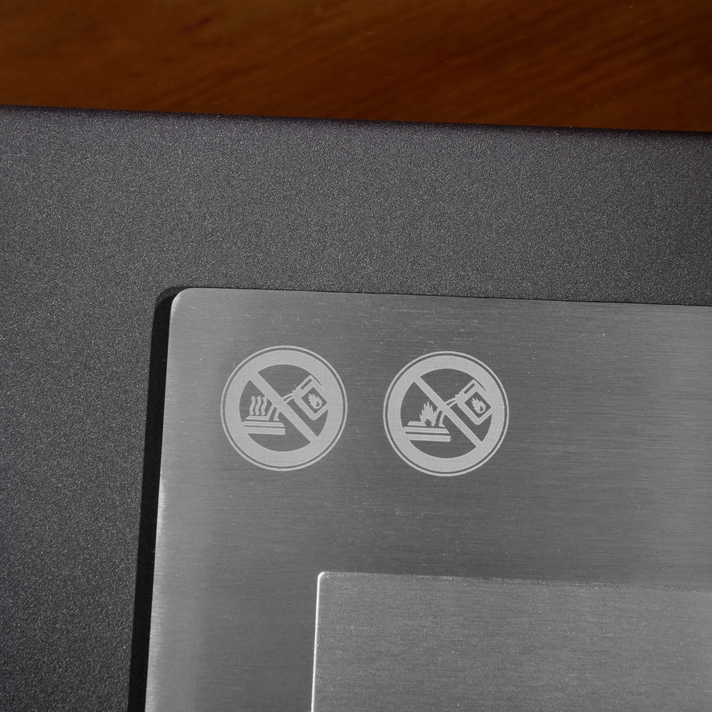 Bioethanol Fireplace in Metal and Glass, 3h of Combustion with 1.5L Tank and 25m² Coverage, 60x26x50 cm, Black