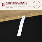 Country Kitchen Sideboard with 2-Door Cabinet and Drawer, 80x39.7x80cm, Wood Color