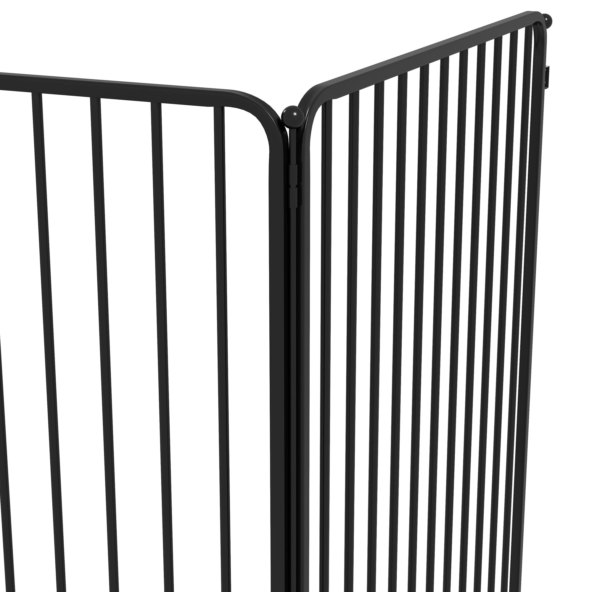 Pawhut Fence for large dogs with 6 steel modular panels, 164x83x100 cm, black - Borgè