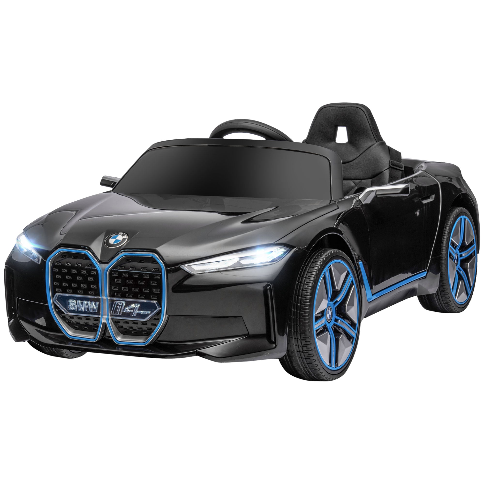 BMW - Electric Car for Children 3-6 Years with BMW License with Remote Control, Box and Headlights, 115x67x45 cm, Black - Borgè