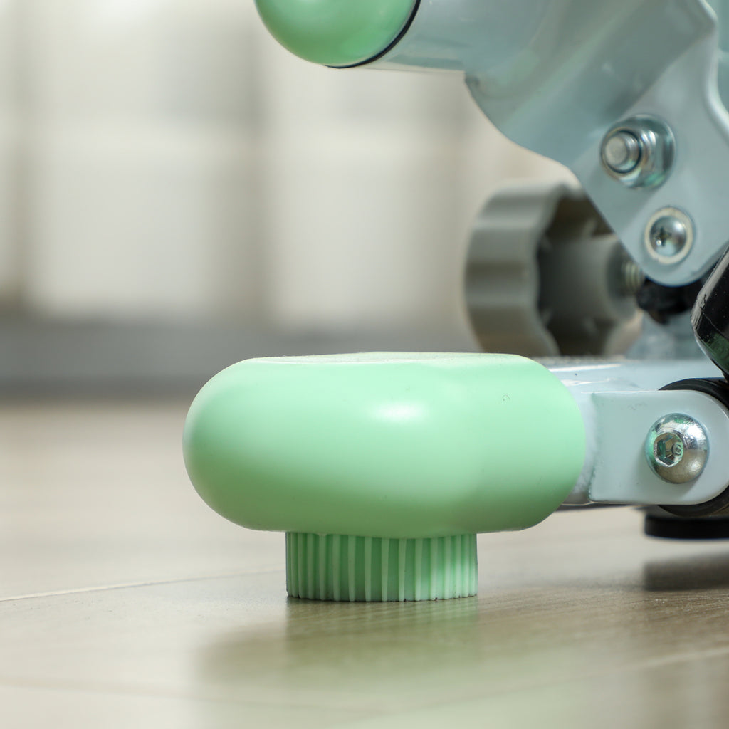 SPORTNOW Stepper with Handlebar and Adjustable Step and LCD Monitor, in Steel and ABS, 48x38x108-118 cm, Green