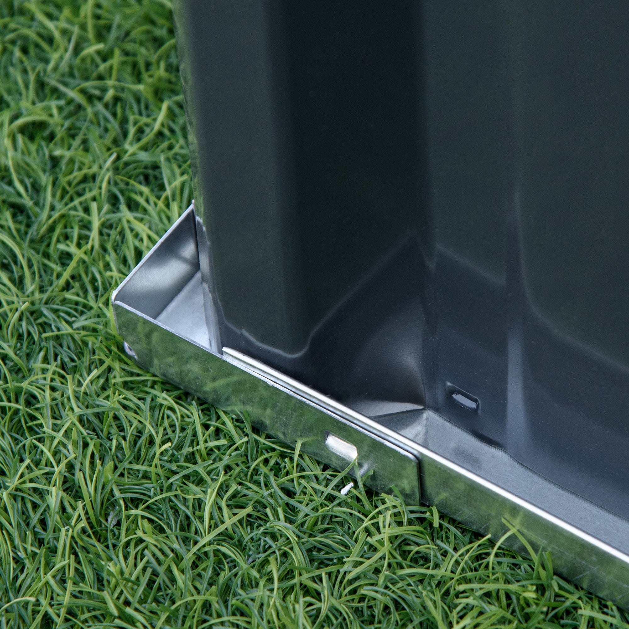 Outsunny raised flowerbed, modular galvanized steel without a bottom, 258x90x30 cm, dark gray - Borgè
