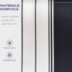 Outsunny 2.5x2m Manual Roller Awning in Aluminum and Polyester, Blue and White