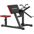 SPORTNOW Bicep Curl Bench with Adjustable Seat and Elbow Rest, Weight Rack, Black