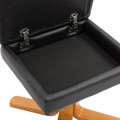 Black PU Leather Reclining Relax Armchair with Footrest