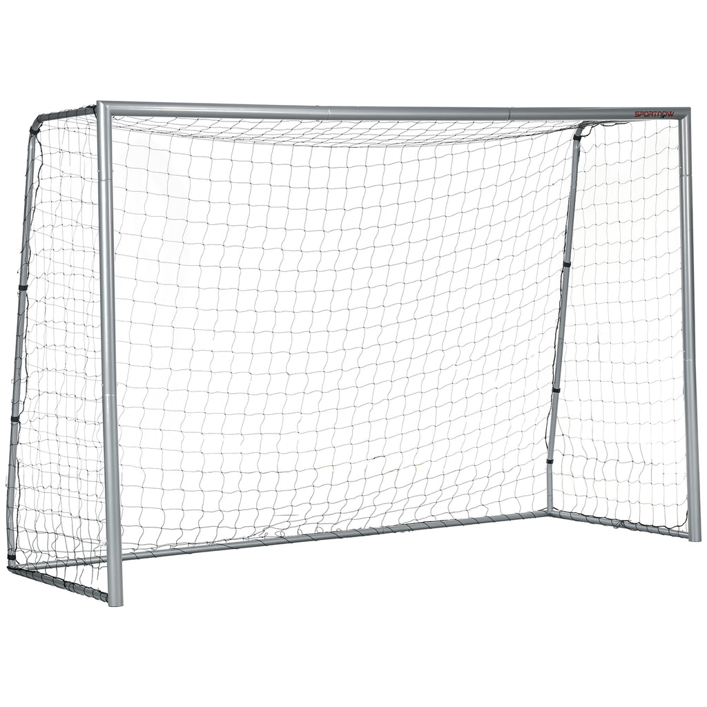 SPORTNOW Grey Football Goal 300x120x200 cm with Screws and Pegs Included, in PE and Metal