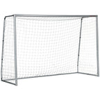 SPORTNOW Grey Football Goal 300x120x200 cm with Screws and Pegs Included, in PE and Metal