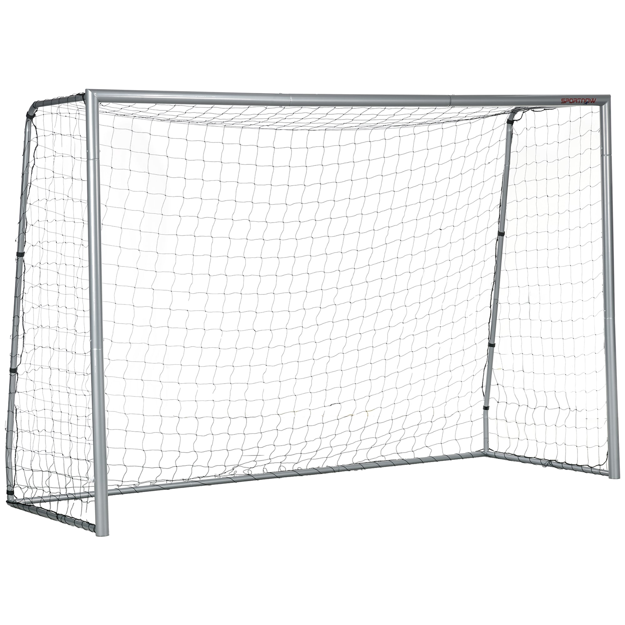 SPORTNOW Grey Football Goal 300x120x200 cm with Screws and Pegs Included, in PE and Metal